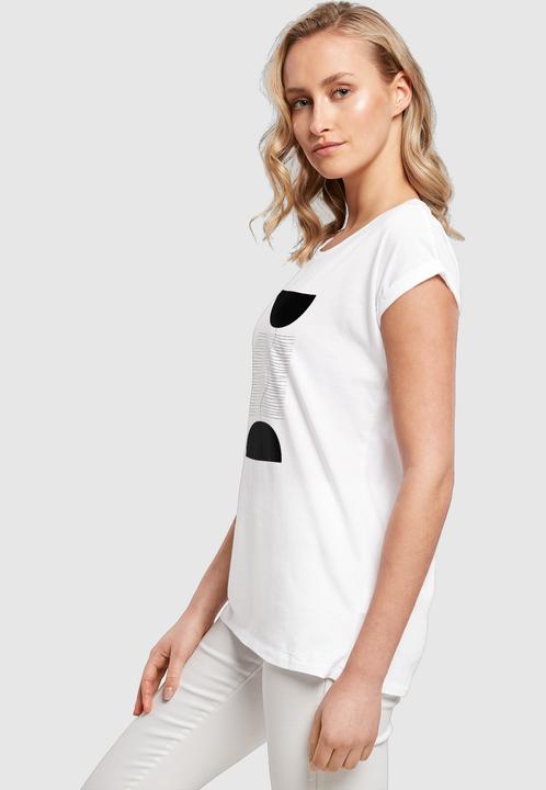 Produktbild Merchcode Ladies Abstract Lines Extended Shoulder Tee - 171741 (S)