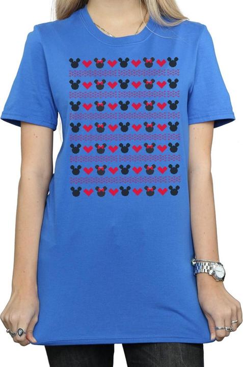 Immagine prodotto Disney Mickey And Minnie Christmas Hearts Maglietta Ampia Donna (XL)