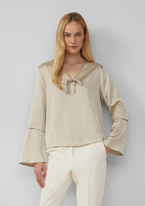 Immagine prodotto S.Oliver Bluse Satinbluse mit Volantärmeln und Bindedetail (38)