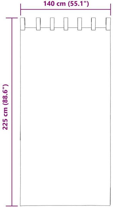 Produktbild vidaXL Voile Vorhänge mit Stangentaschen 2 Stk. Lila (140 x 225 cm)