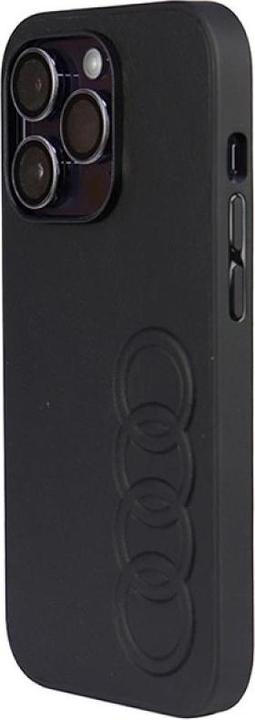 Produktbild Audi Synthetic Leather iPhone 14 Pro 6.1" czarny/black hardcase AU-TPUPCIP14P-TT/D1-BK (Apple iPhone 14 Pro)