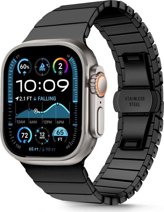 Actual product image Tech-Protect LinkBand Bracelet for Apple Watch 44 / 45 / 46 / 49 mm - Black (Stainless steel)