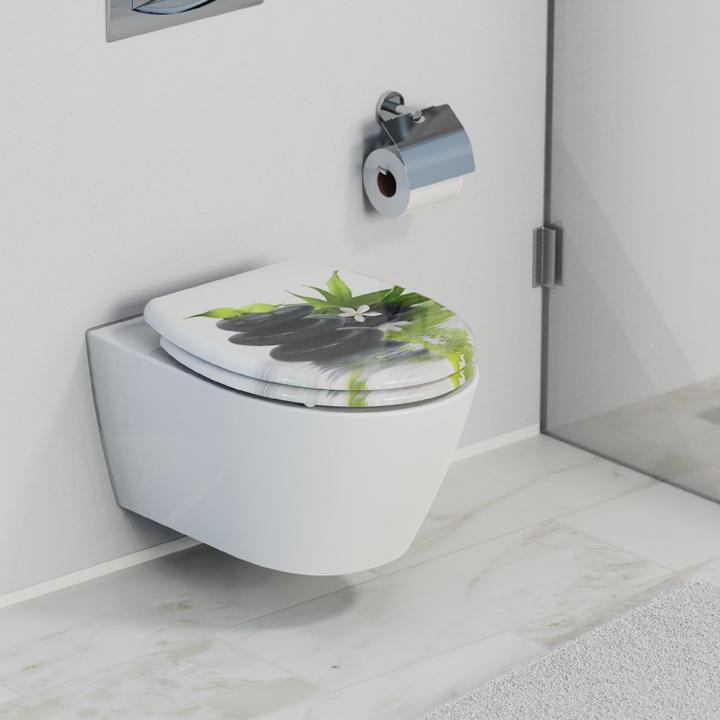 Produktbild Schütte WC Sitz Duroplast WC-Sitz JASMIN Absenkautomatik Schnellverschluss Quick Release 82367 Steine
