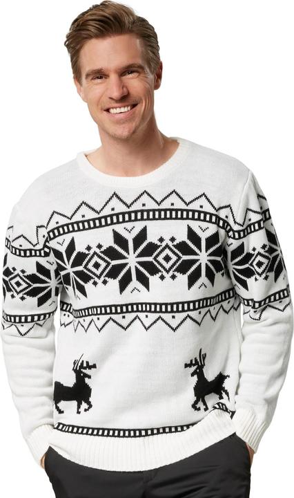 Produktbild tectake Weihnachtspullover Winterland weiss-schwarz (L)