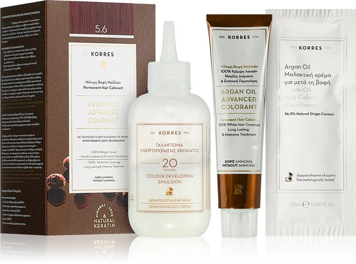 Actual product image Korres Argan Oil Hair Colour (5.6 Light Brown Red)