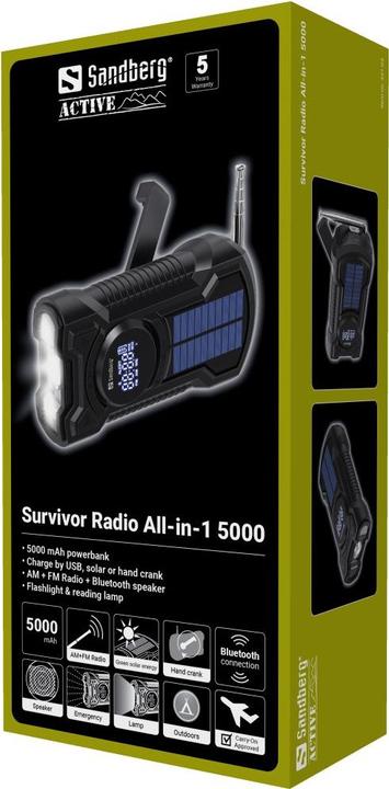 Produktbild Sandberg Survivor Radio All-in1 5000 (5000 mAh, 10 W, 18.50 Wh)