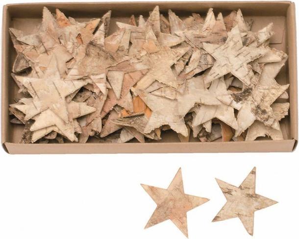 Image du produit Glorex Étoiles écorce de bouleau 5cm 80pc