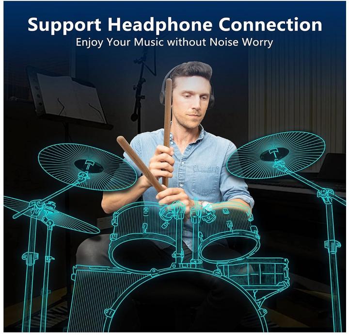 Immagine prodotto INE Portable electronic drum kit AeroBand PocketDrum 2 Max brown (E-drum)