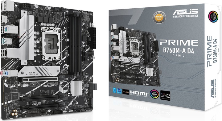 Actual product image ASUS PRIME B760M-A D4-CSM (LGA 1700, Intel B760, mATX)