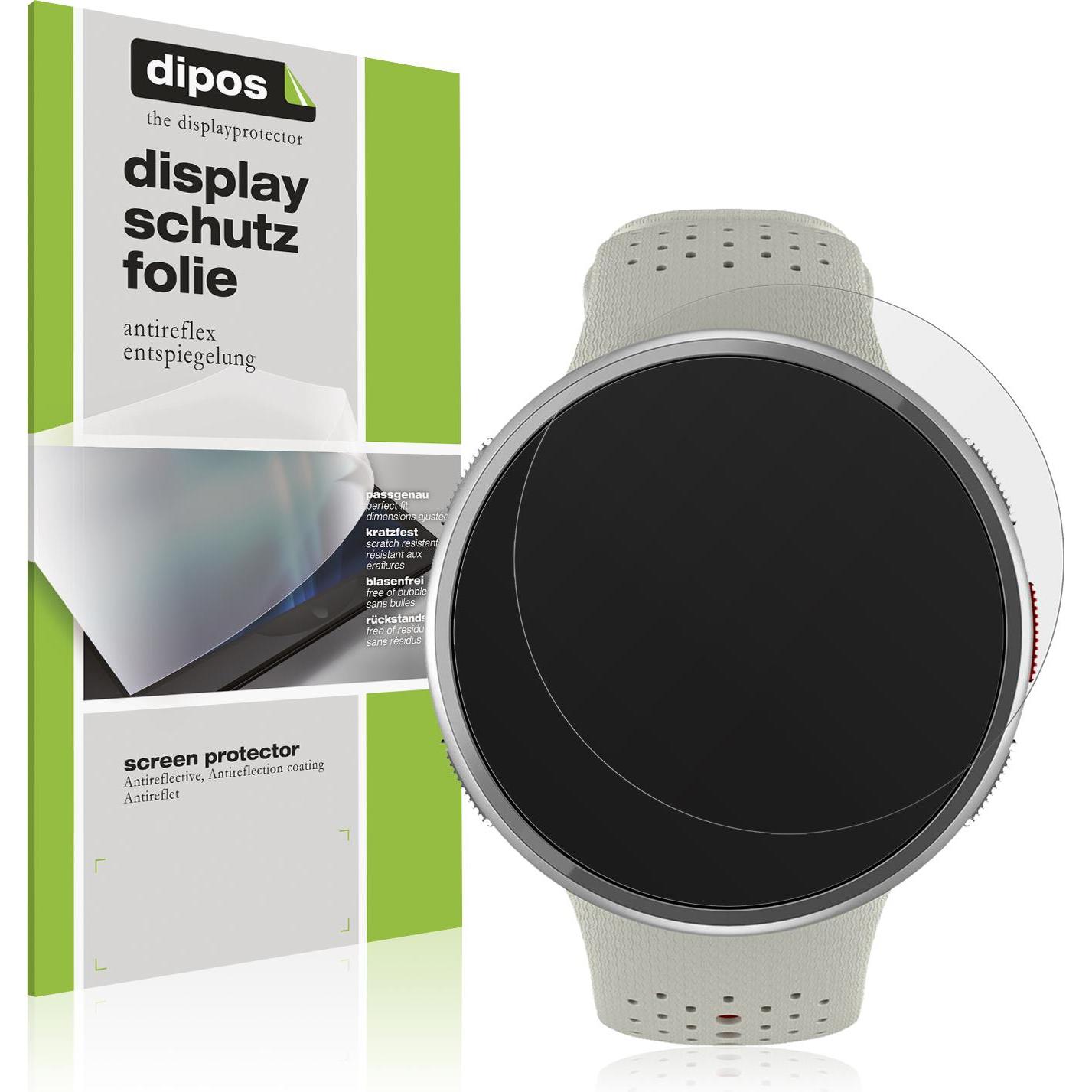 Dipos Displayschutzfolie Antireflex, Smartwatch Schutzfolie, Transparent