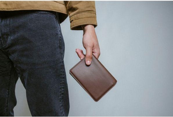 Actual product image Nomad Leather Passport Wallet Rustic Brown