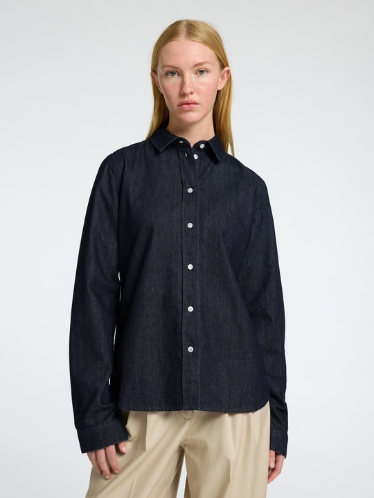 Immagine prodotto Selected Femme Camicia in denim a maniche lunghe aderente al corpo (36)