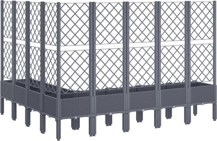 Image du produit vidaXL Bac à plantes avec treillis PP
