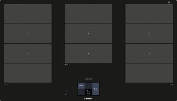 Image du produit Siemens EX907KXX5E iQ700 Table de cuisson à induction 90 cm noir à encastrer (intégrée)