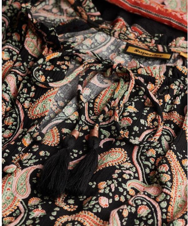 Image du produit Superdry Robe mi-longue imprimée à manches longues (S)
