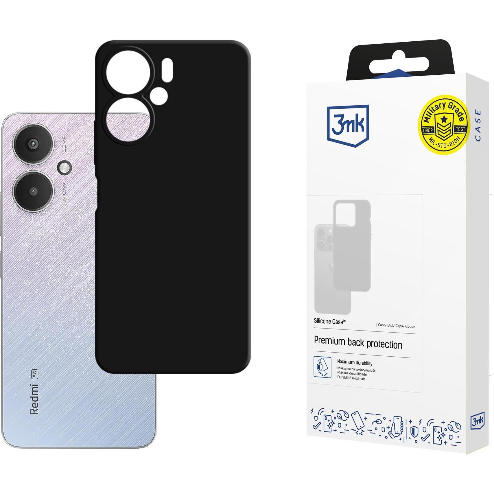 3Mk Nero Redmi 13C 5G - Silicone Case (Xiaomi Redmi 13C 5G), Cover Smartphone,