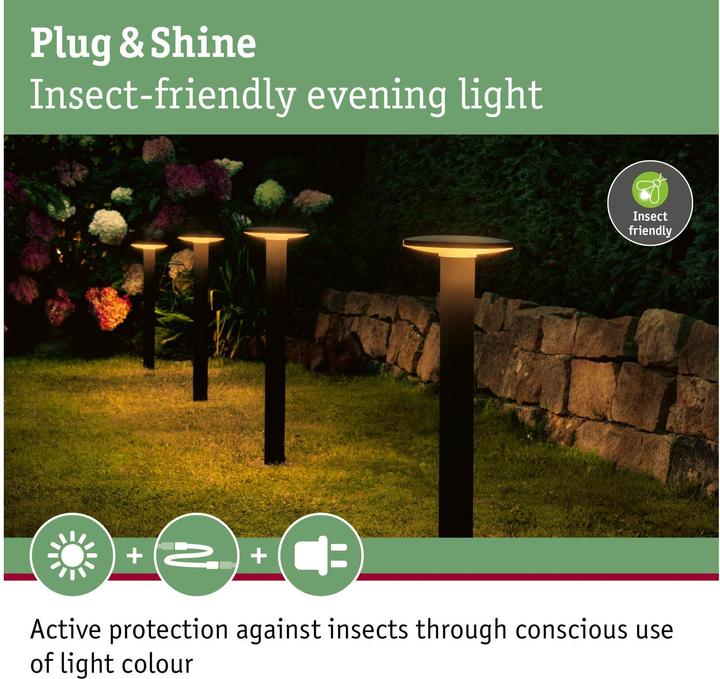 Actual product image Paulmann Outdoor Plug & Shine Plate Insect Friendly (660 lm, IP44)