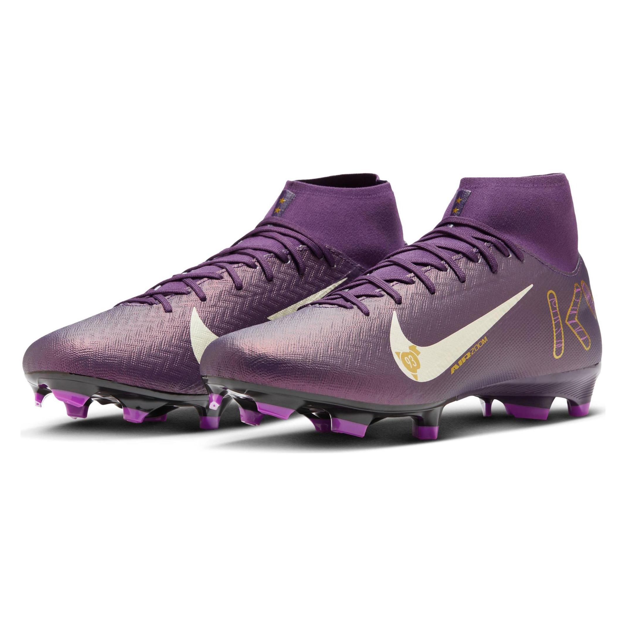 Nike, Herren, Fussballschuhe, Zoom Superfly 10 Academy „Kylian Mbappe“ Fg/Mg Schuhe (42.5), Mehrfarbig, Weiss, Violett