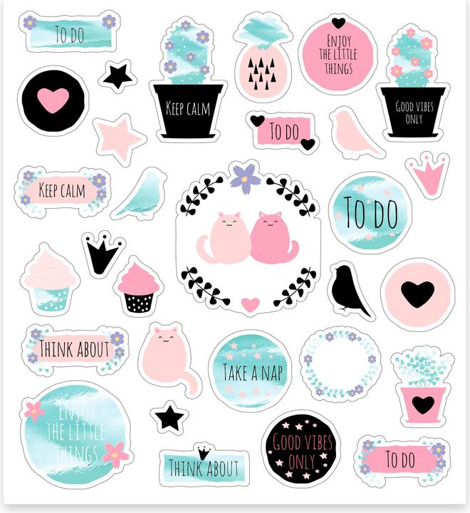 Actual product image Ursus Glitzer-Sticker FUN Mot. 01 59540006F 130 Sticker