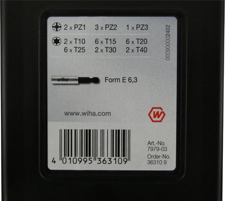 Produktbild Wiha Bit-Set 31teilig BitBuddy 3631 (Kreuz Pozidriv PZ)