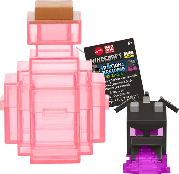 Actual product image Mattel Minecraft Mini Mode Potion Brewing Action Figures with Color Reveal (Characters May Vary)