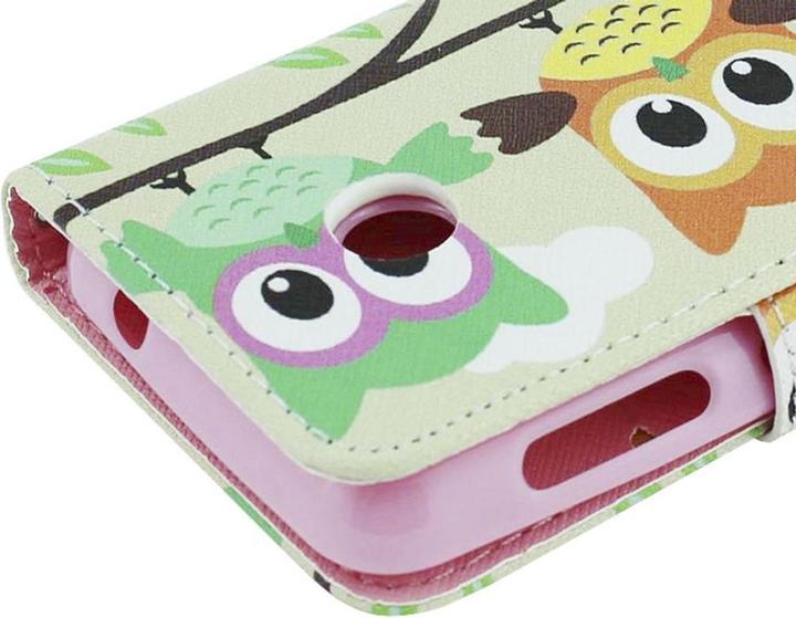 Actual product image König Design Protective cover mobile case (flip landscape) for mobile Nokia Lumia 530 Three owls on branch (Nokia Lumia 530)