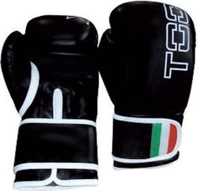 Sko Guanti da boxe TOORX LEOPARD BOT-003 12oz in ecopelle nera (12 OZ, 12)
