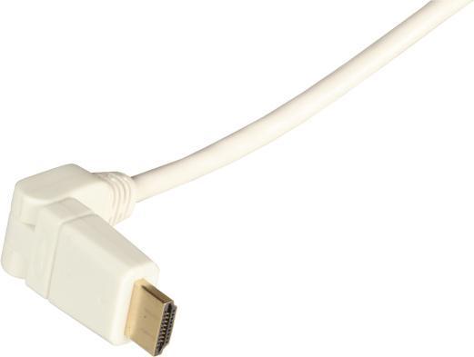 Produktbild EFB Elektronik HighSpeed HDMI™ Anschlusskabel mit Eth., 360°, A-A, St.-St., 3,0m, weiss (3 m, HDMI)