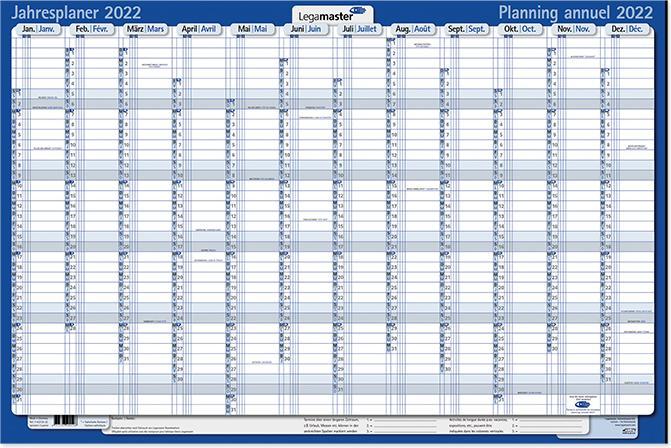 Produktbild Legamaster Jahresplaner, Karton Folienkaschiert (60 x 90 cm)