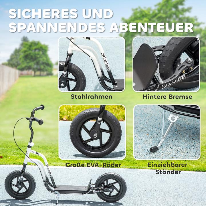 Produktbild Aiyaplay Kinderscooter Stahl, Kunststoff Weiss
