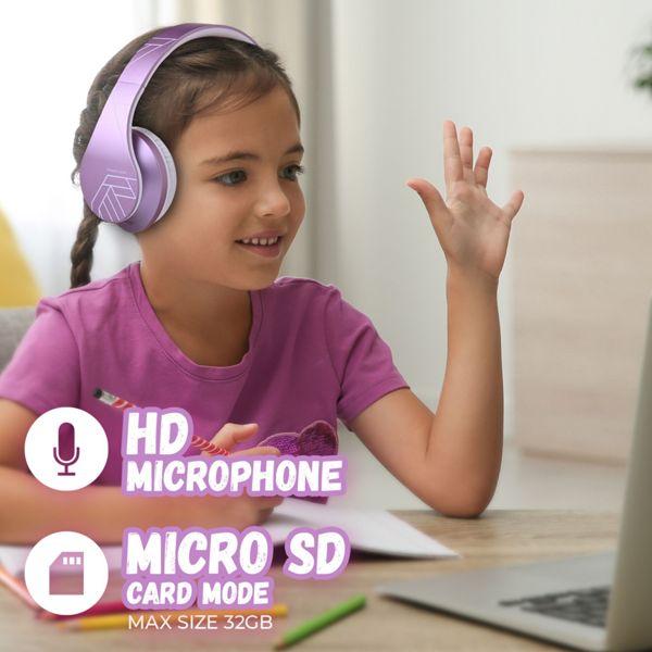 Produktbild PowerLocus Wireless Headphones for kids P2 (pink-white)