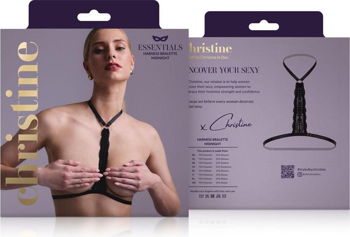 Image du produit Christine Le Duc Harnais à lanières Bralette Evening Kiss - noir