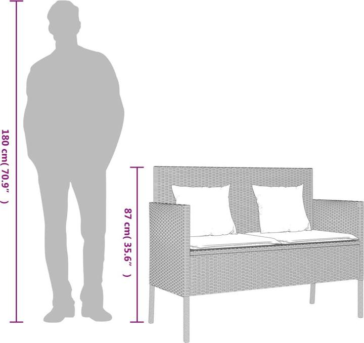 Image du produit vidaXL Ensemble salon de jardin 10 pièces avec coussins