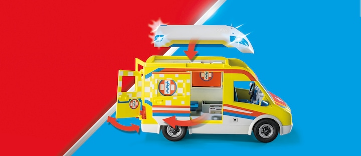 Actual product image Playmobil 71202 Ambulance with light and sound (71202, Playmobil City Life)