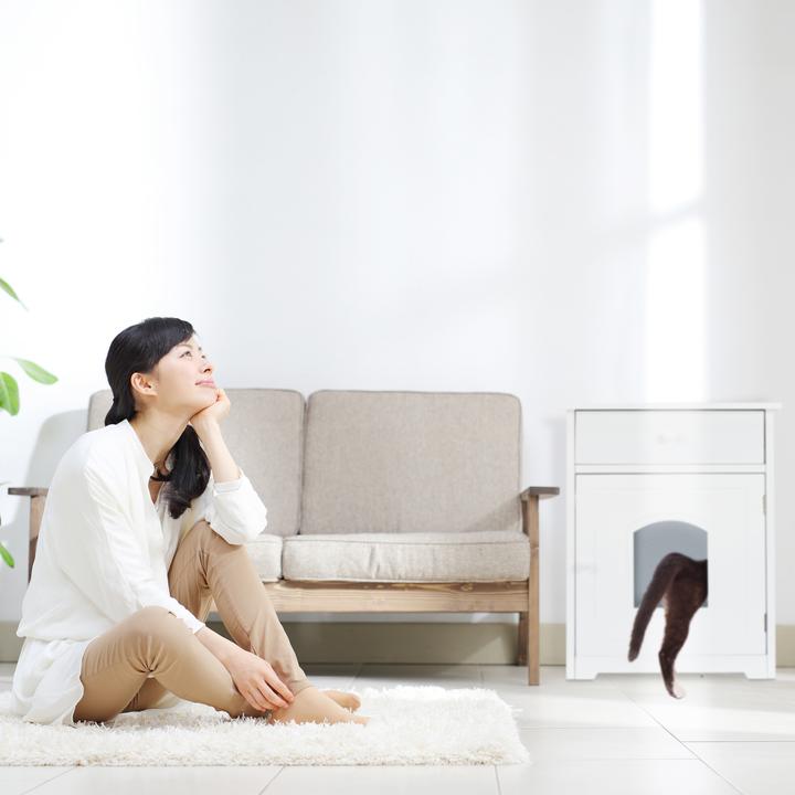 Immagine prodotto Relaxdays Mobiletto Lettiera per Gatti, con Cassetto (Lettiera per gatti chiusa)