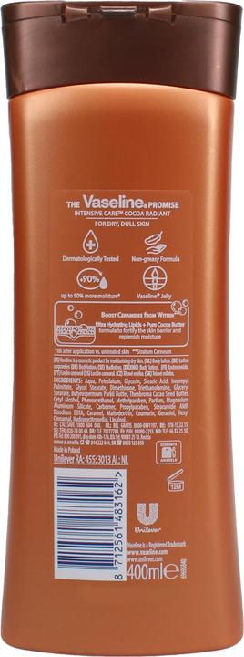 Image du produit Vaseline Soins intensifs Cacao Radiant (Crème pour le corps, 400 ml)