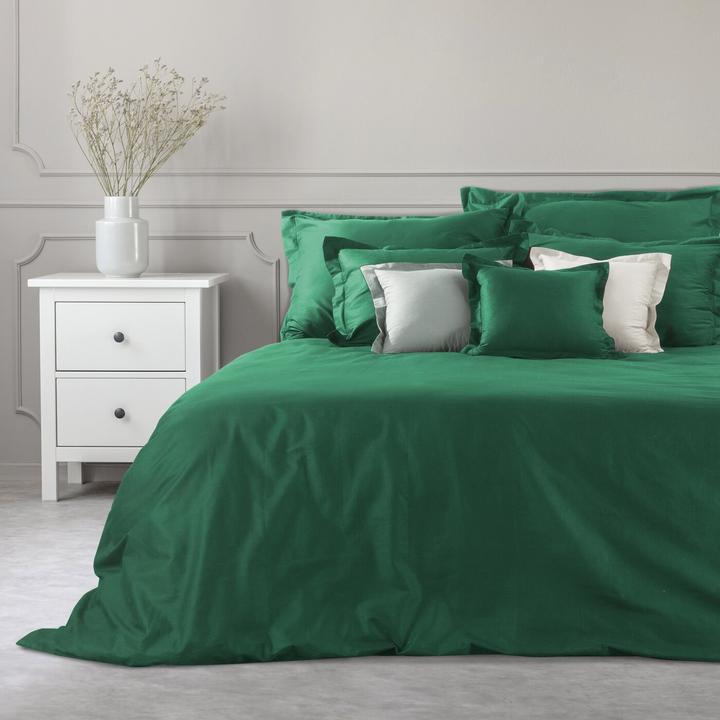 Image du produit Eurofirany NOVA COLOR POS / NOVAC / ZI / PO Couverture de duvet en coton avec satin, 220X200 cm, couleur : vert (Housse de couette, 220 x 200 cm)