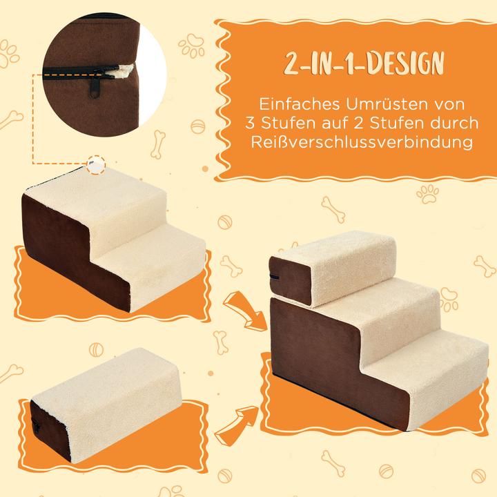 Actual product image PawHut Dog stairs with plush (Dog)