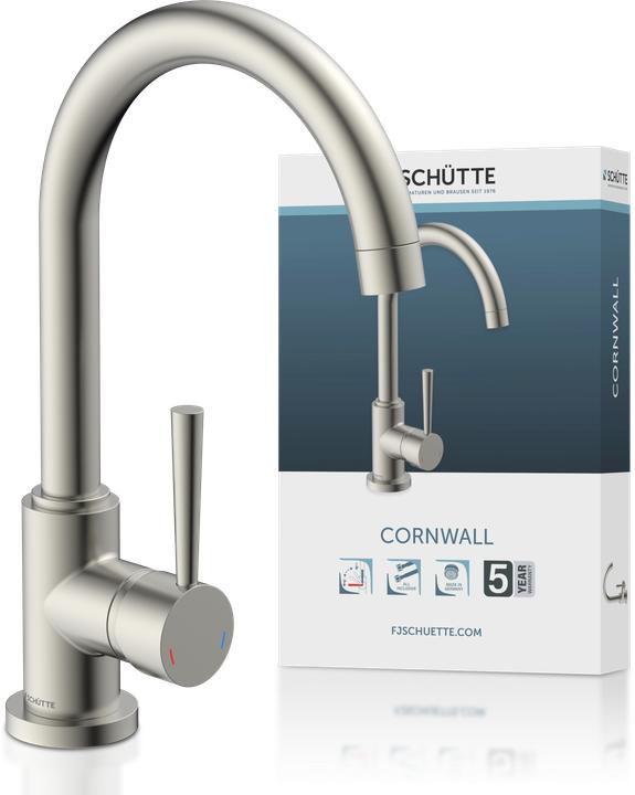 Actual product image NoName Kitchen tap CORNWALL sink mixer stainless steel look swivelling 79126