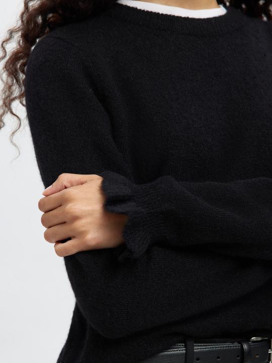 Actual product image Selected Ruched sleeve knitted jumper (M)