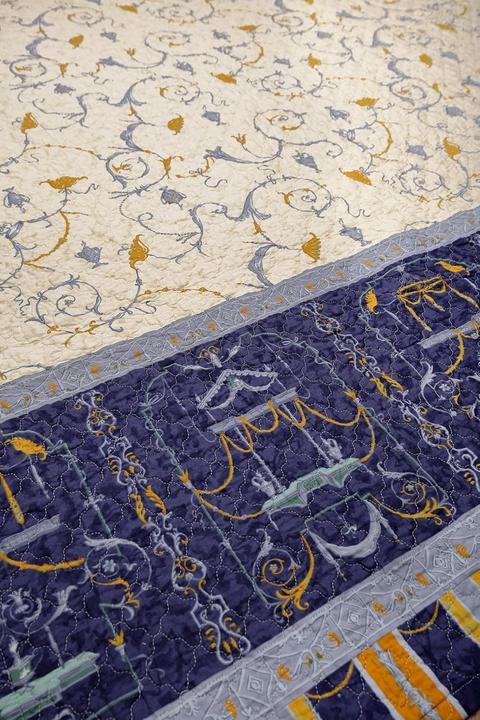 Produktbild Bassetti OPLONTIS sprei, katoen, blauw, 220x255 (255 x 220 cm)