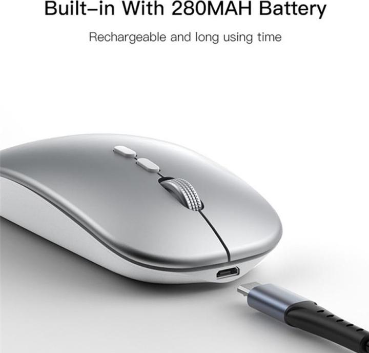 Actual product image Yesido - Wireless Mouse (KB15) - 800/1200/1600DPI, 2.4G Connection - Silver (Wireless)