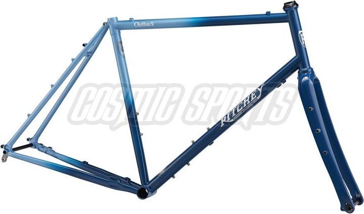 Ritchey Kit cadre Outback V2 Disc Gravel, Anniversary Edition, 650B/700C, XS, half moon blue/white