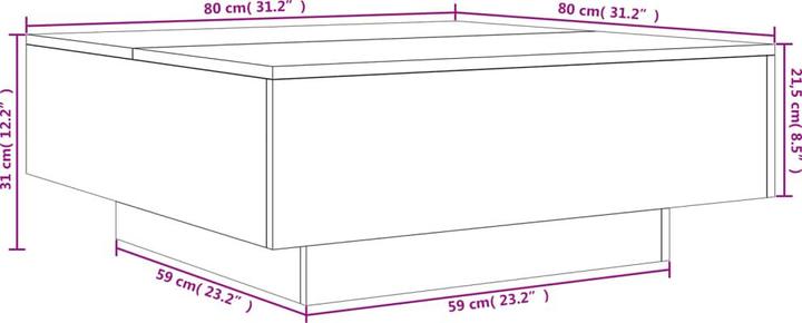 Immagine prodotto vidaXL Jasko (80 x 80 x 31 cm)