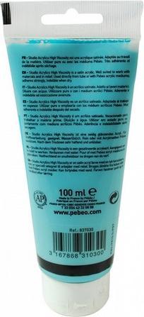 Actual product image Pebeo Studio Acrylics Fine Acrylic (Turquoise blue, 100 ml)