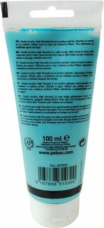Actual product image Pebeo Studio Acrylics Fine Acrylic (Turquoise blue, 100 ml)
