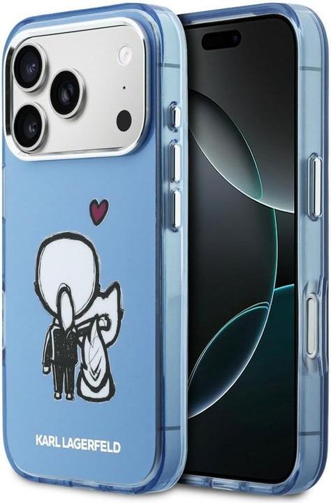 Karl Lagerfeld Etui Karl & Choupette Back MagSafe do iPhone 17 Pro niebieski (Apple iPhone 17 Pro)