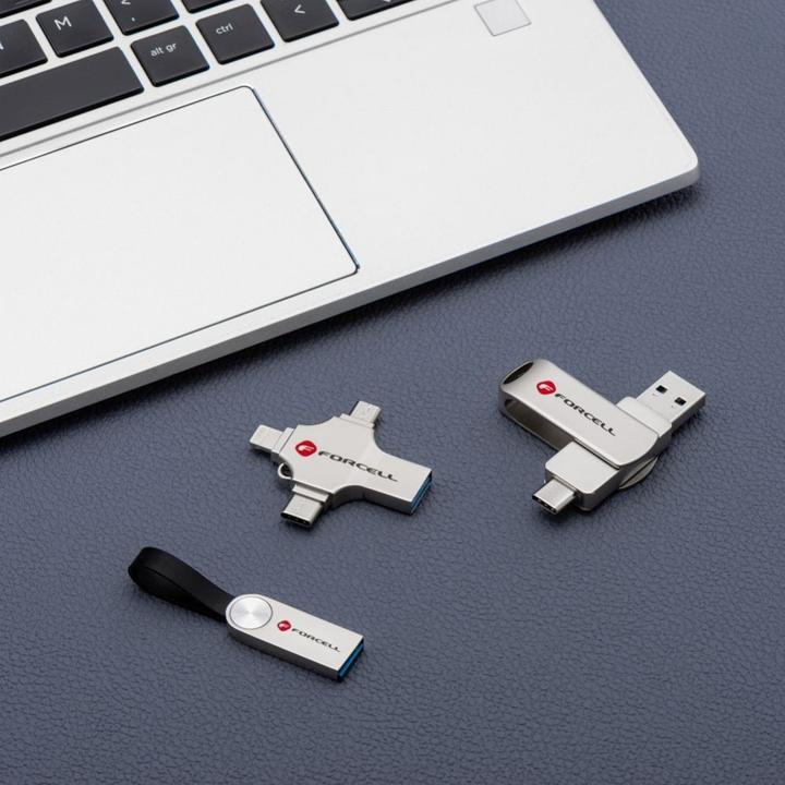 Produktbild Forcell Memory cards F-DATA pendrive Metal 16GB USB3.2 Gen 1 (USB A) silver (16 GB, USB-A)