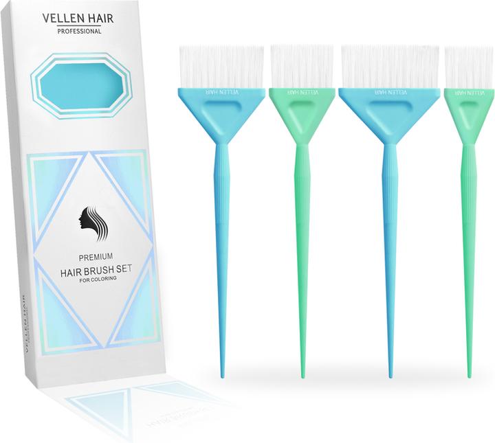 Immagine prodotto Vellen Hair Set di spazzole per tintura 4 Pack blu/menta