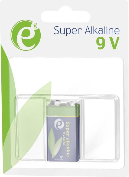 Actual product image Gembird EG-BA-6LR61-01 household battery disposable alkaline (1 pcs., 9V Block, 500 mAh)
